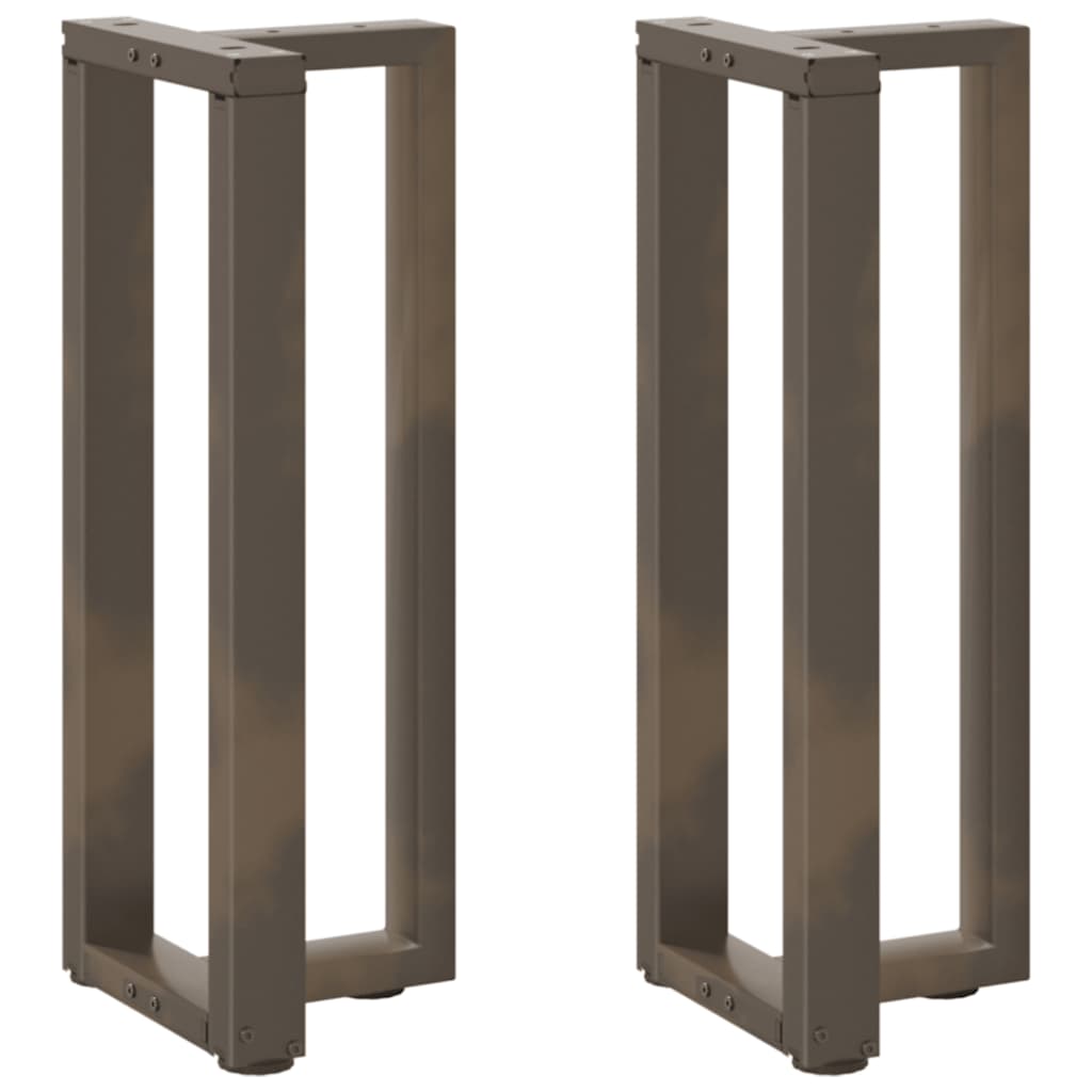 2 db fekete, T-alakú acél konzolasztal láb 25x28x(72-73) cm