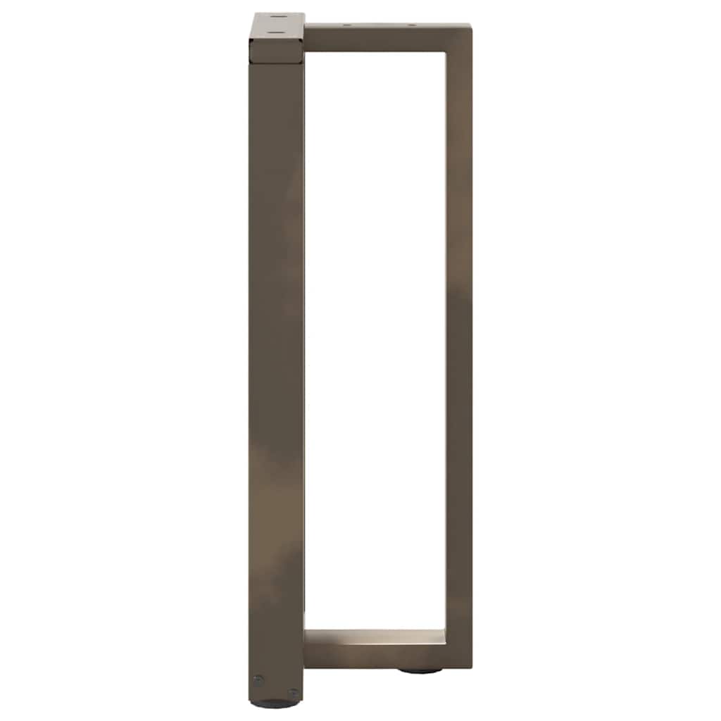 2 db fekete, T-alakú acél konzolasztal láb 25x28x(72-73) cm