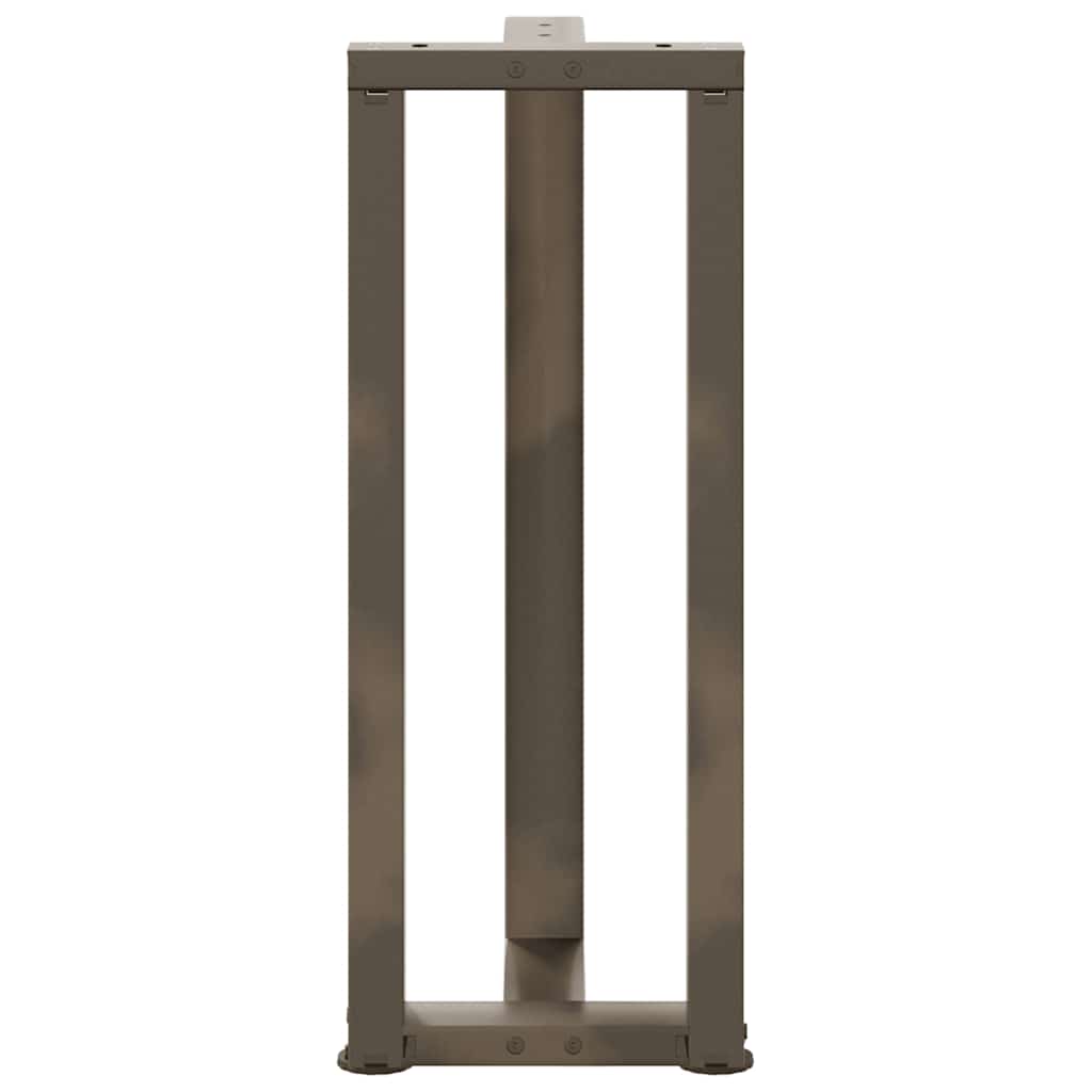 2 db fekete, T-alakú acél konzolasztal láb 25x28x(72-73) cm