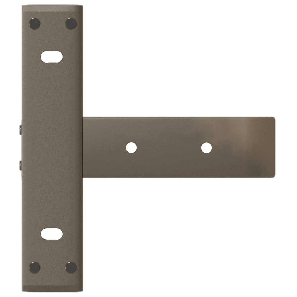 2 db fekete, T-alakú acél konzolasztal láb 25x28x(72-73) cm