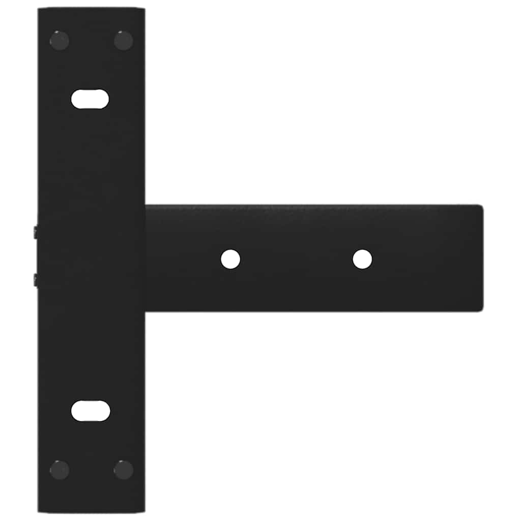 2 db fekete, T-alakú acél konzolasztal láb 38x25x(72-73) cm