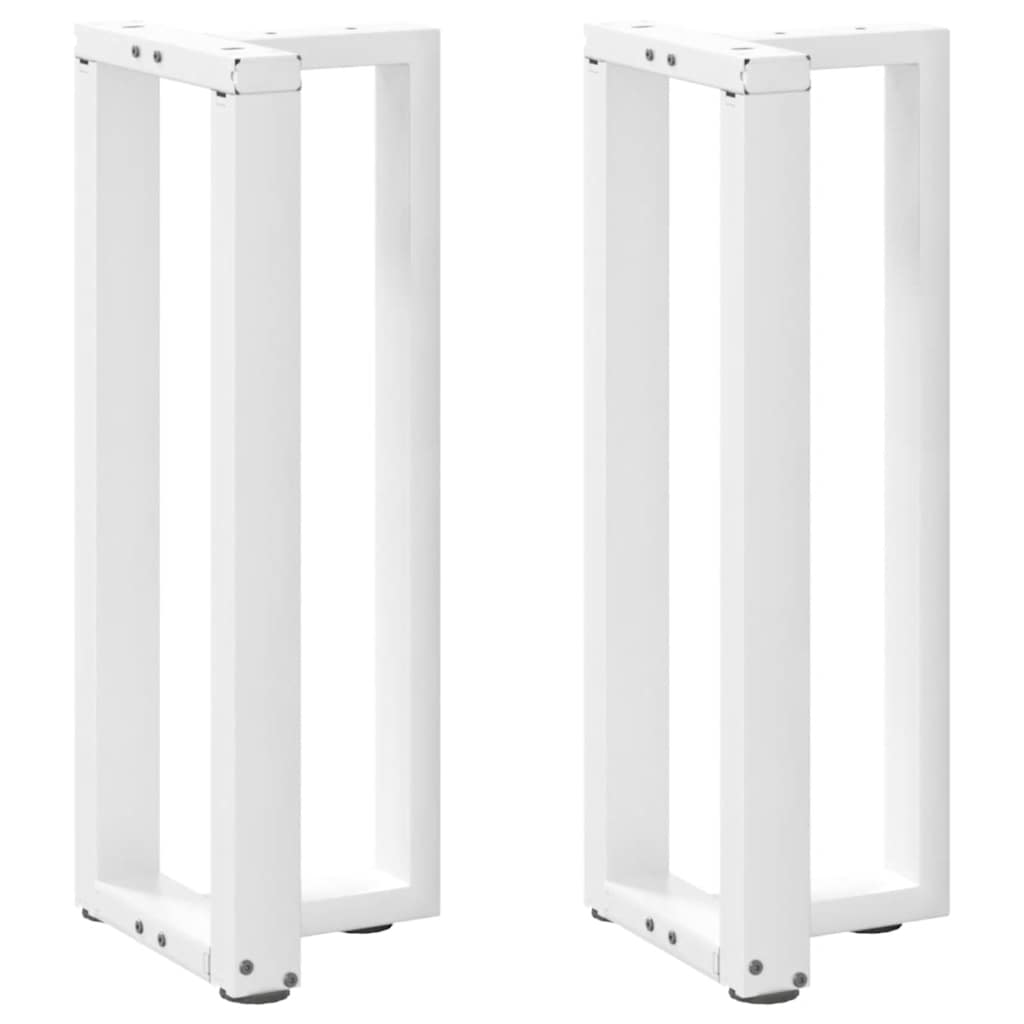 2 db fehér, T-alakú acél konzolasztal láb 38x25x(72-73) cm