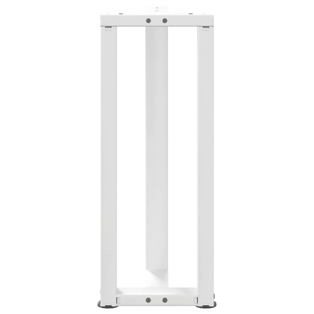 2 db fehér, T-alakú acél konzolasztal láb 38x25x(72-73) cm
