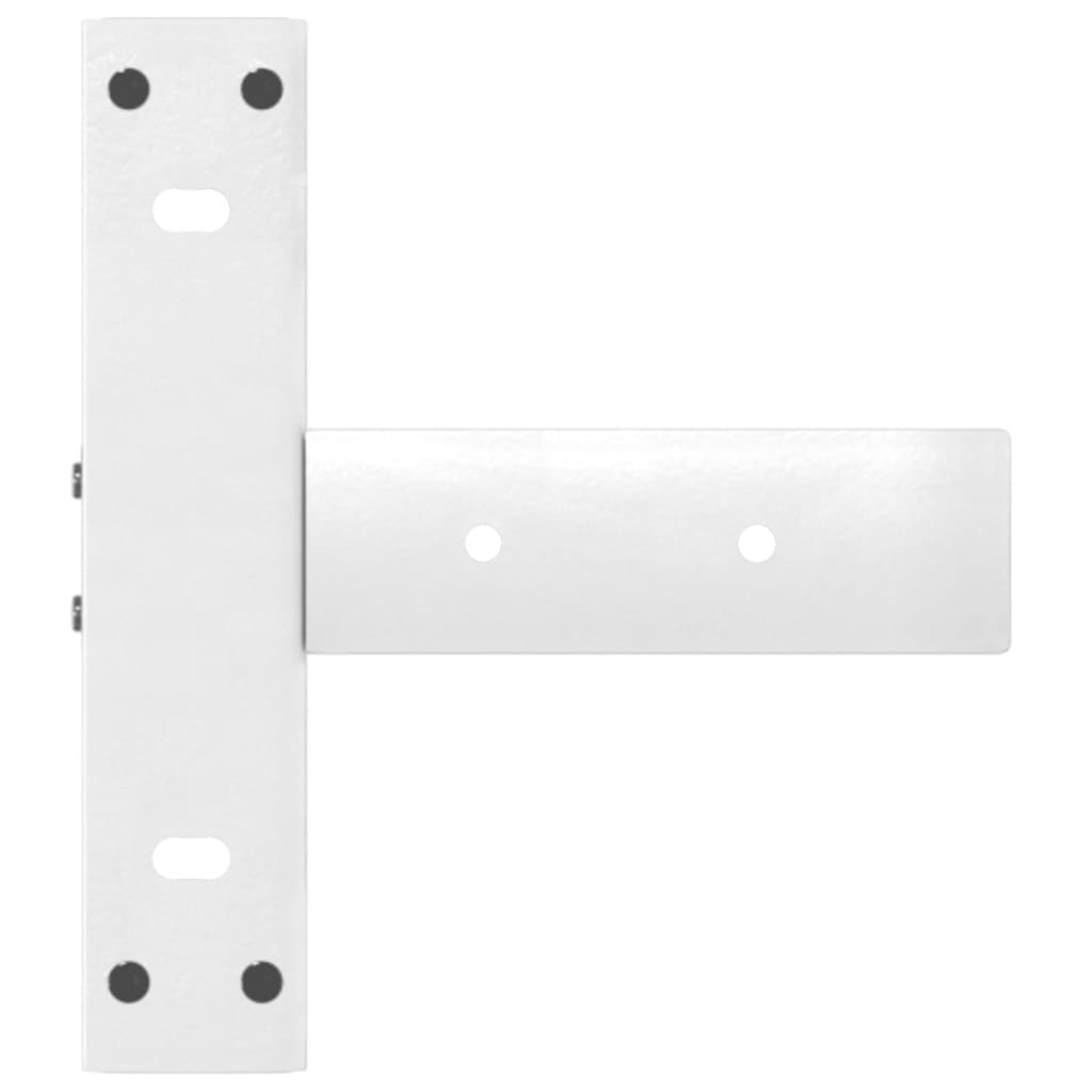 2 db fehér, T-alakú acél konzolasztal láb 38x25x(72-73) cm