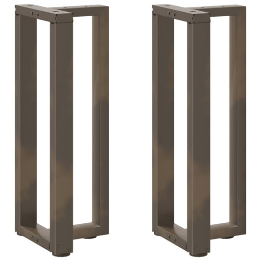 2 db fekete, T-alakú acél konzolasztal láb 38x25x(72-73) cm