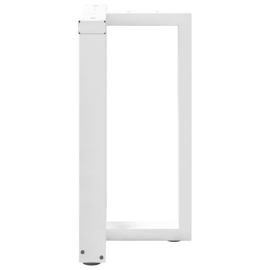 2 db fehér, T-alakú étkezőasztal láb 50x35x(72-73) cm acél étkezőasztal láb