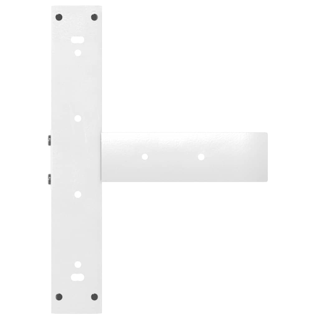 2 db fehér, T-alakú étkezőasztal láb 50x35x(72-73) cm acél étkezőasztal láb
