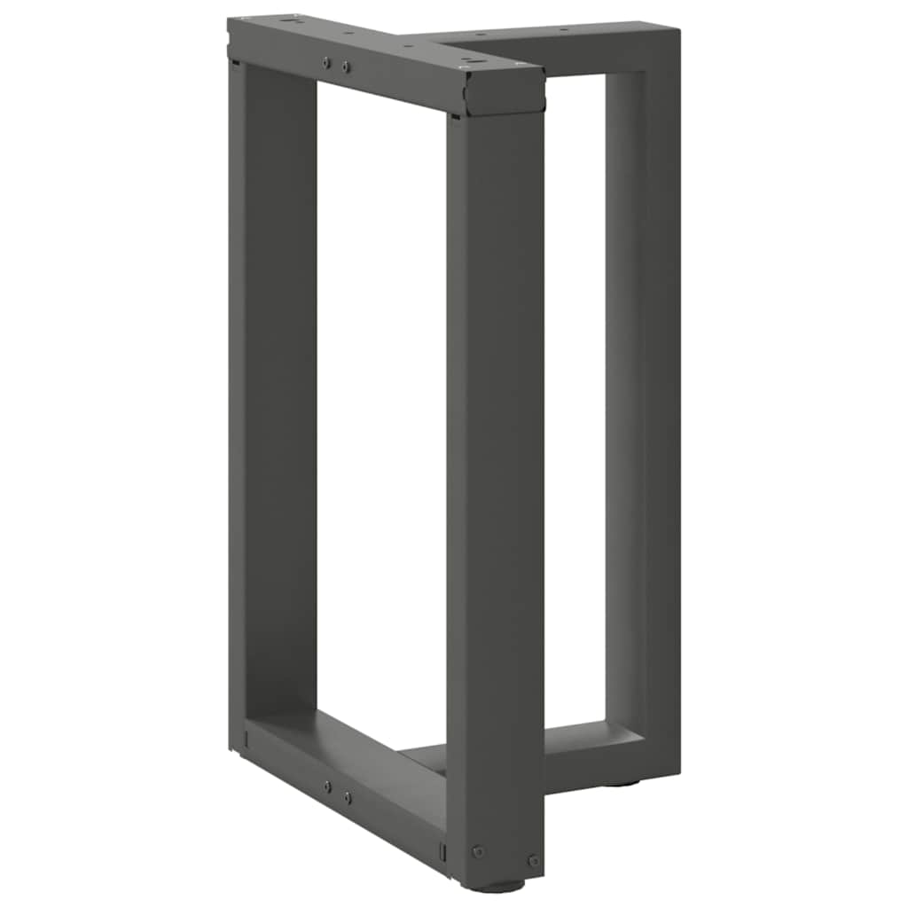 2 db antracitszürke, T-alakú acél étkezőasztal láb 50x35x(72-73) cm
