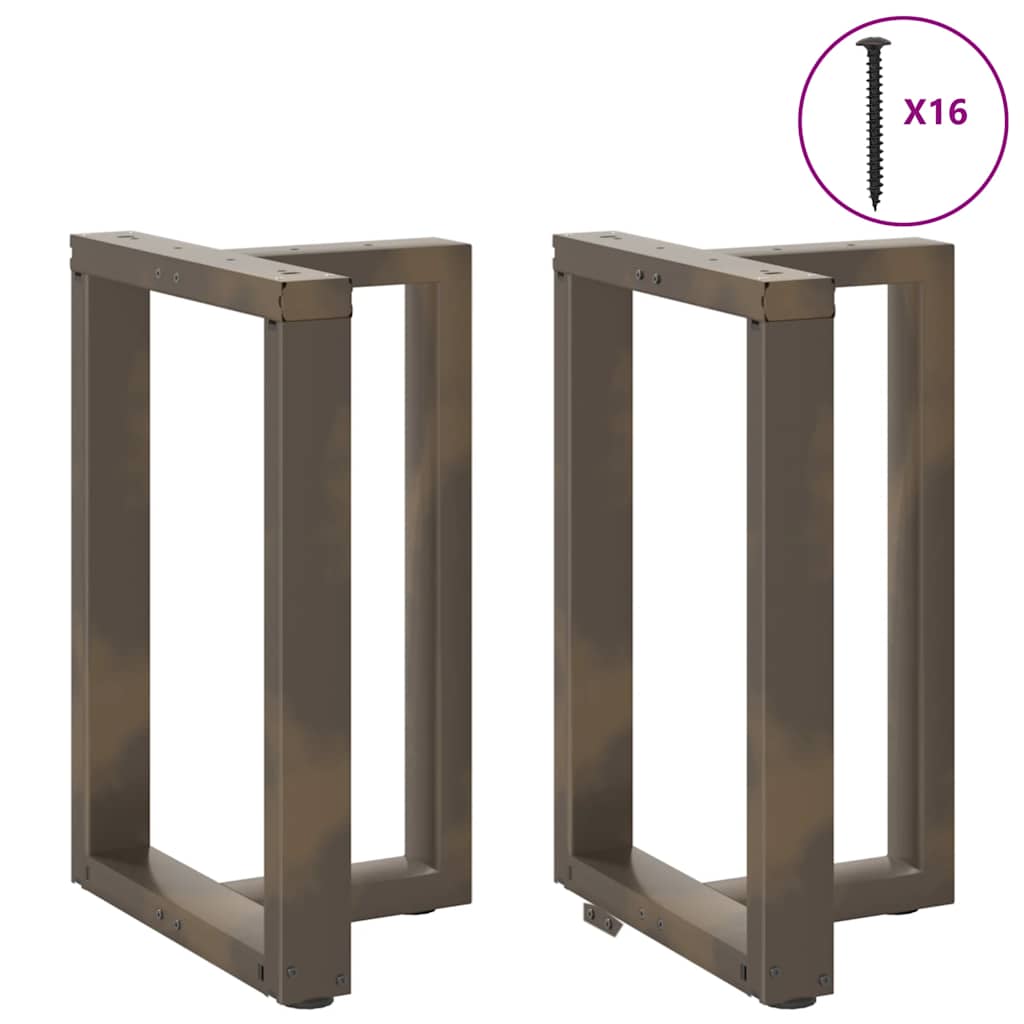 2 db fekete, T-alakú acél étkezőasztal láb 50x35x(72-73) cm