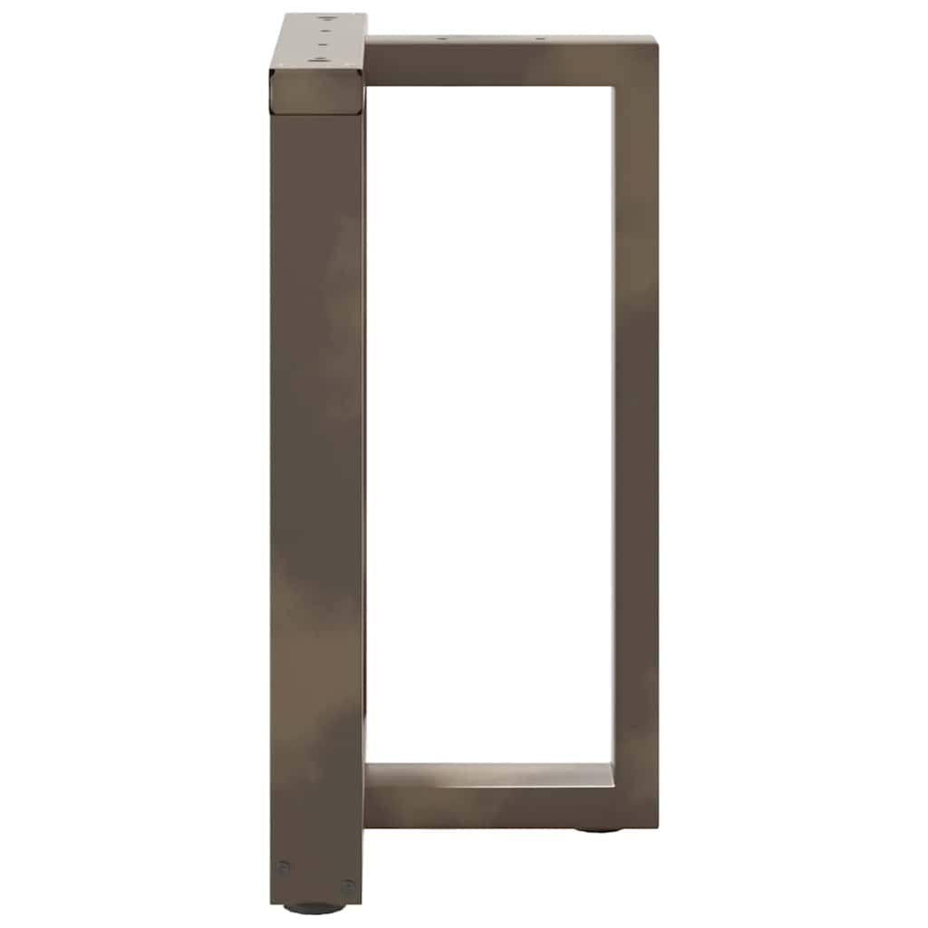 2 db fekete, T-alakú acél étkezőasztal láb 50x35x(72-73) cm