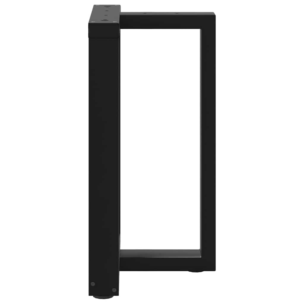 2 db fekete, T-alakú acél étkezőasztal láb 60x35x(72-73) cm