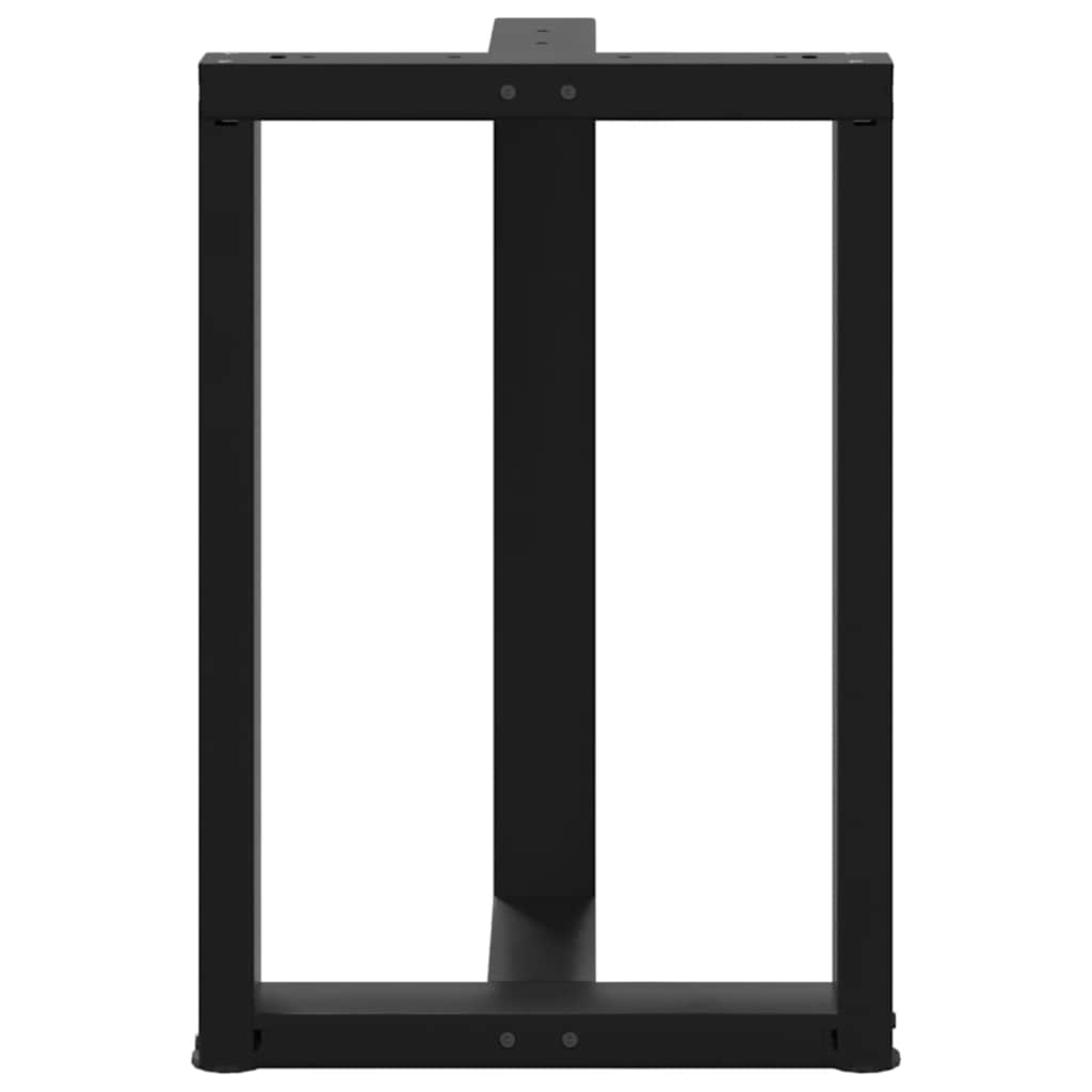 2 db fekete, T-alakú acél étkezőasztal láb 60x35x(72-73) cm