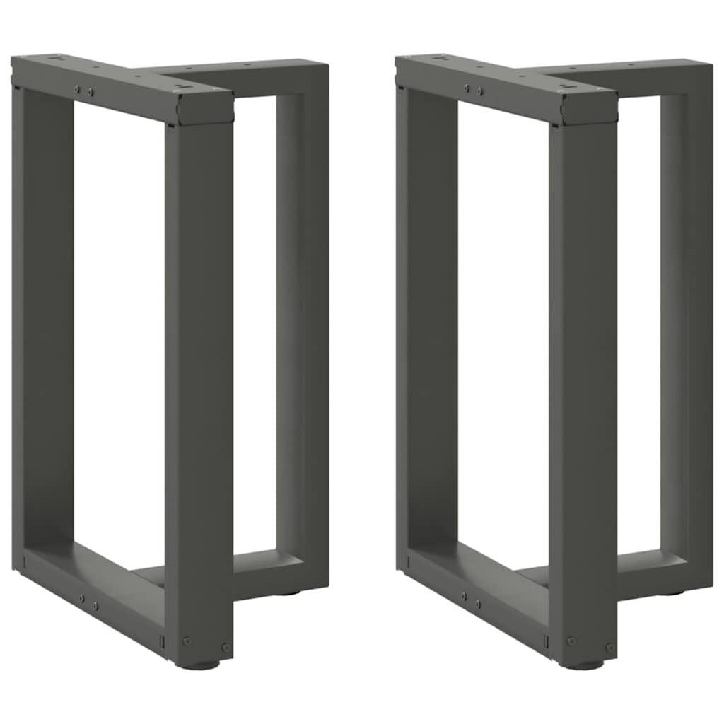 2 db antracitszürke, T-alakú acél étkezőasztal láb 60x35x(72-73) cm