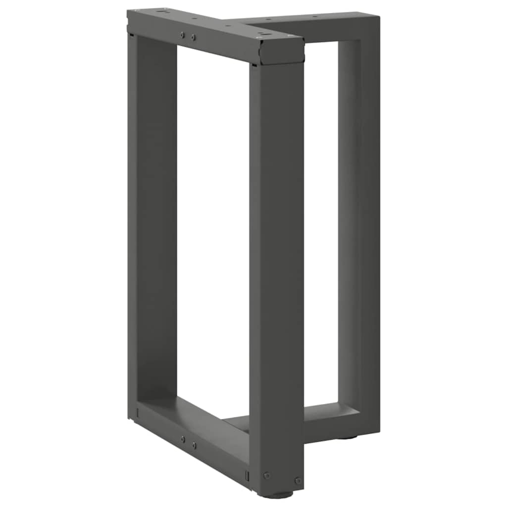 2 db antracitszürke, T-alakú acél étkezőasztal láb 60x35x(72-73) cm