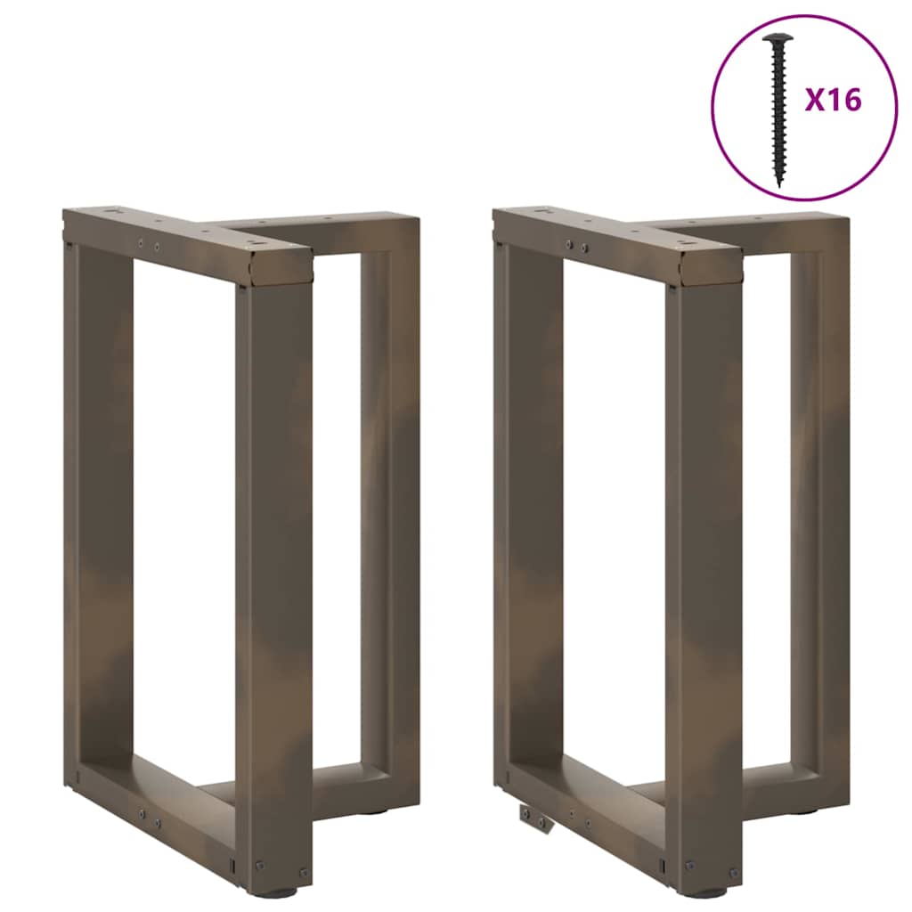 2 db fekete, T-alakú acél étkezőasztal láb 60x35x(72-73) cm