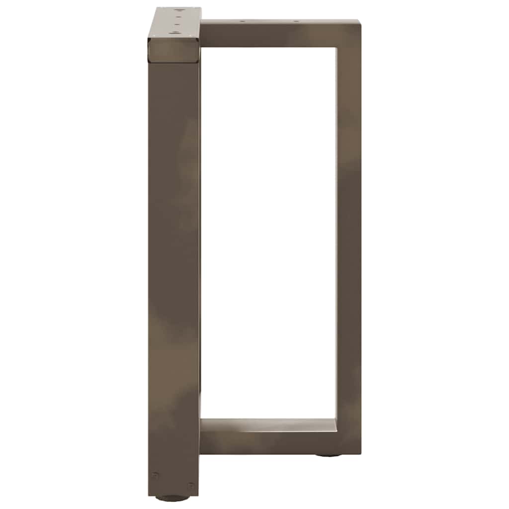 2 db fekete, T-alakú acél étkezőasztal láb 60x35x(72-73) cm
