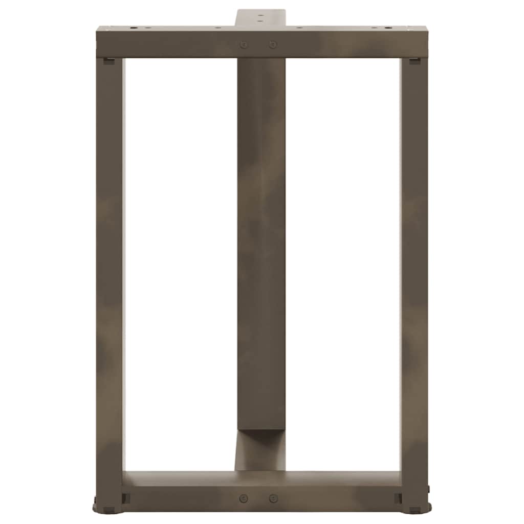 2 db fekete, T-alakú acél étkezőasztal láb 60x35x(72-73) cm