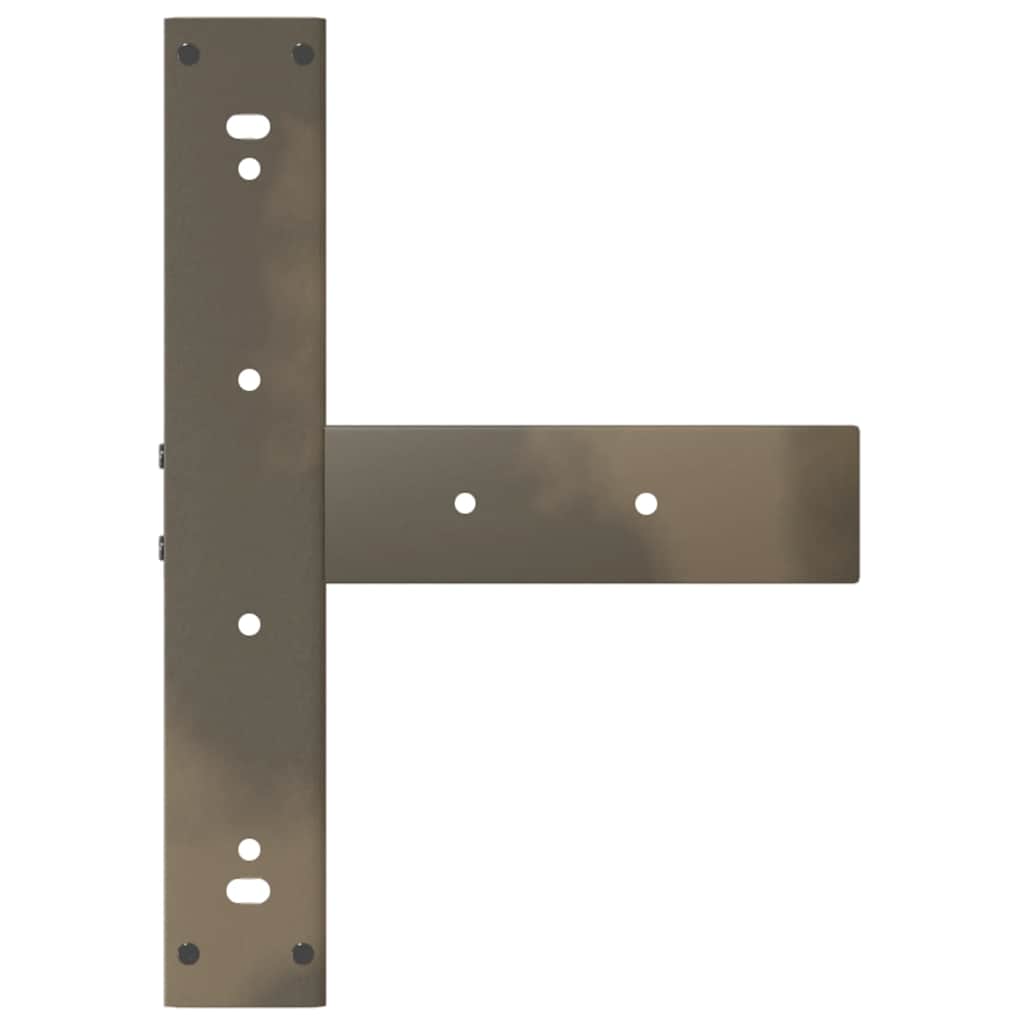 2 db fekete, T-alakú acél étkezőasztal láb 60x35x(72-73) cm