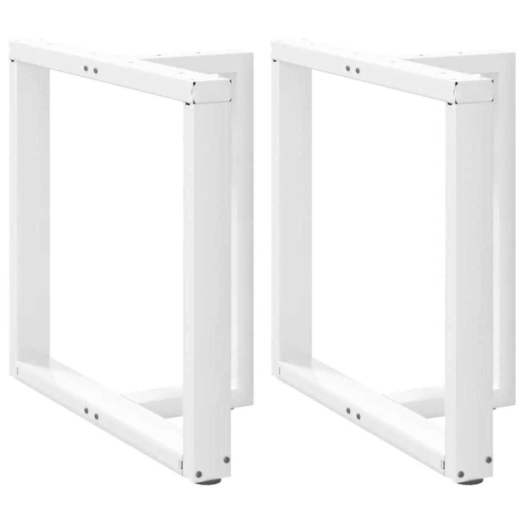 2 db fehér, T-alakú étkezőasztal láb 70x35x(72-73) cm acél étkezőasztal láb