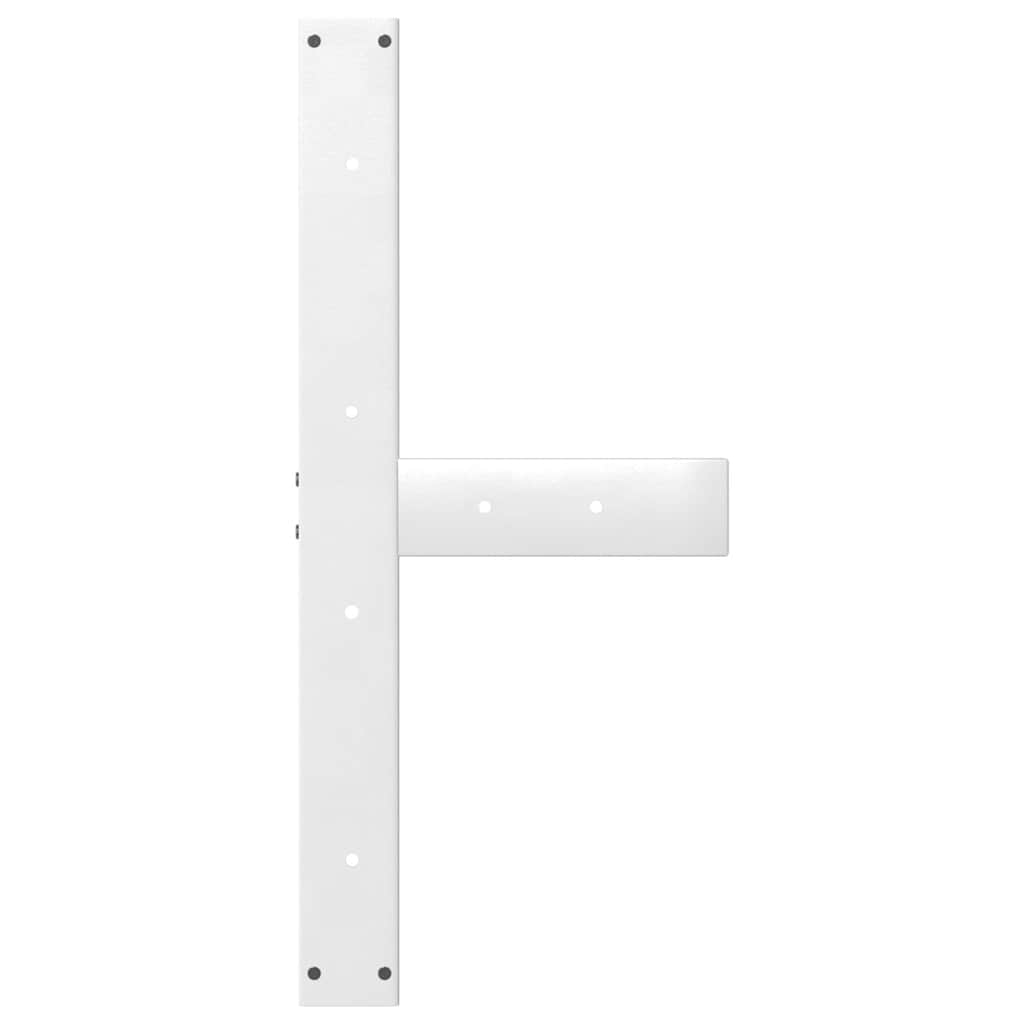 2 db fehér, T-alakú étkezőasztal láb 70x35x(72-73) cm acél étkezőasztal láb
