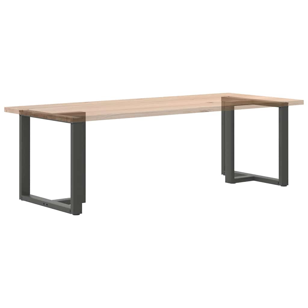 2 db antracitszürke, T-alakú acél étkezőasztal láb 70x35x(72-73) cm