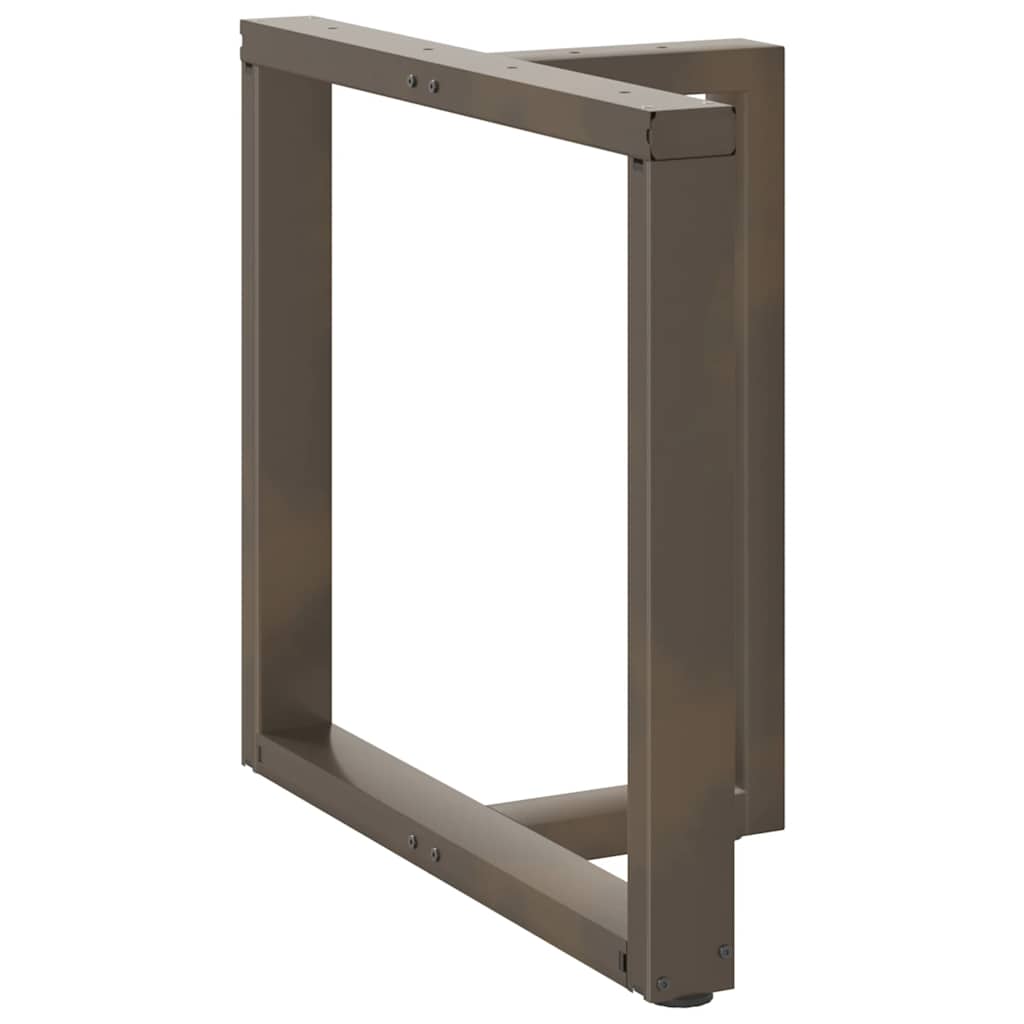 2 db fekete, T-alakú acél étkezőasztal láb 70x35x(72-73) cm