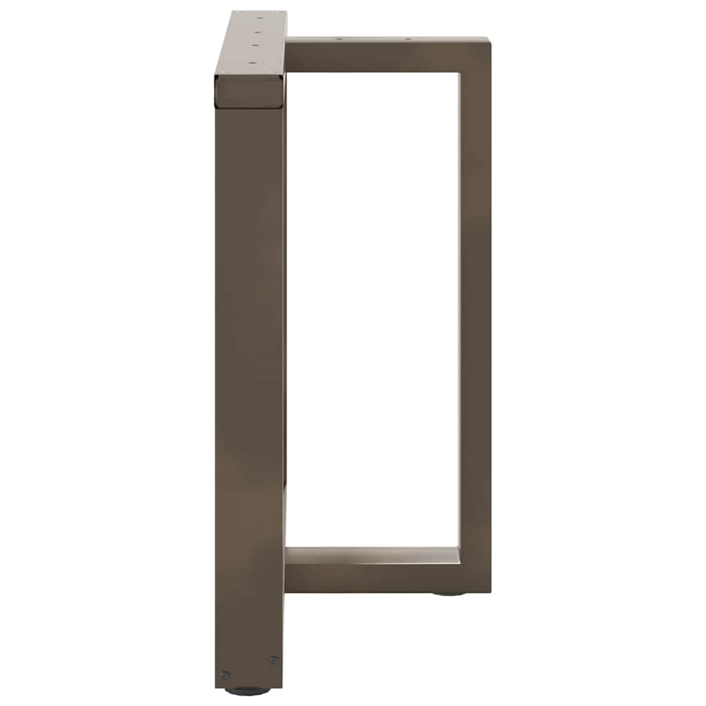 2 db fekete, T-alakú acél étkezőasztal láb 70x35x(72-73) cm