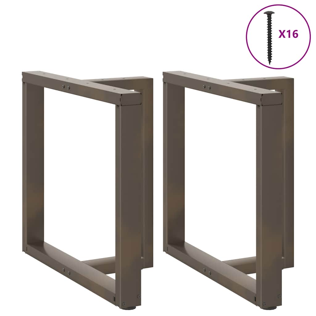 2 db fekete, T-alakú acél étkezőasztal láb 70x35x(72-73) cm