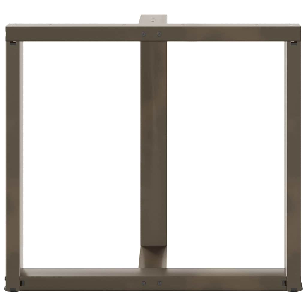 2 db fekete, T-alakú acél étkezőasztal láb 70x35x(72-73) cm