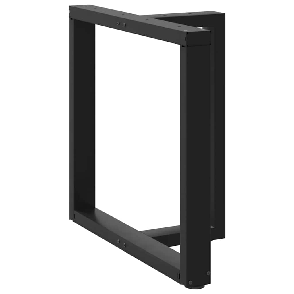 2 db fekete, T-alakú étkezőasztal láb 80x35x(72-73) cm acél étkezőasztal