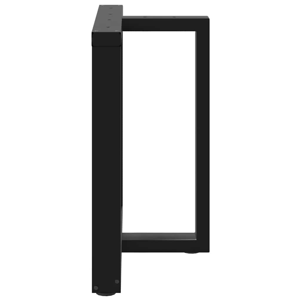 2 db fekete, T-alakú étkezőasztal láb 80x35x(72-73) cm acél étkezőasztal