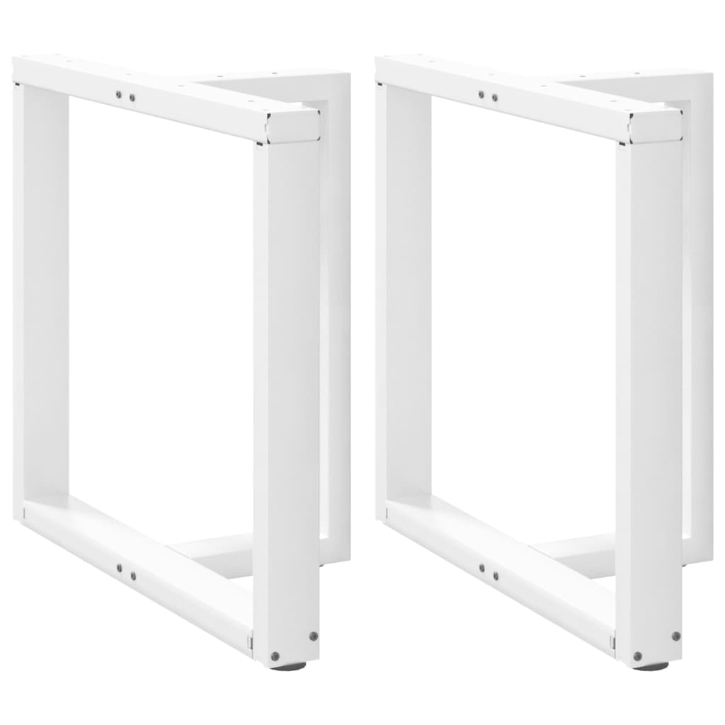 2 db fehér, T-alakú étkezőasztal láb 80x35x(72-73) cm acél étkezőasztal