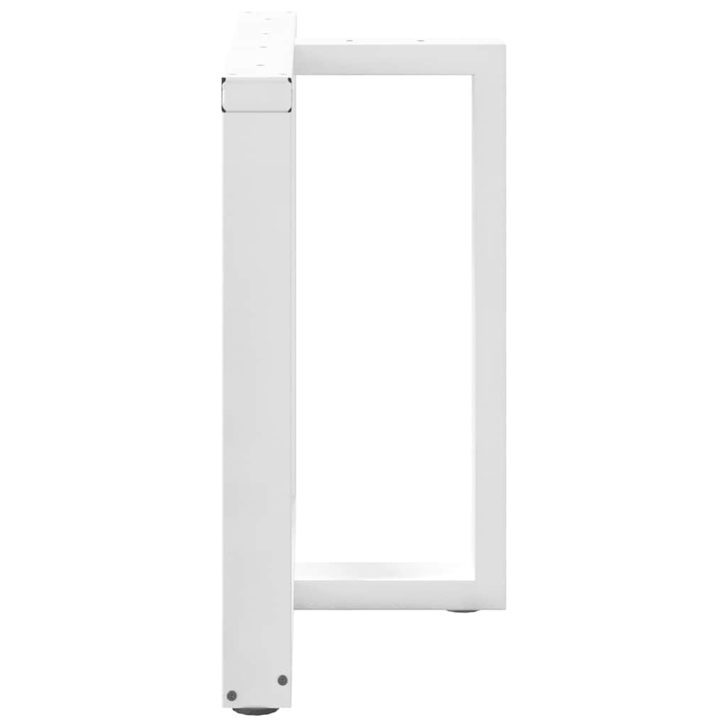 2 db fehér, T-alakú étkezőasztal láb 80x35x(72-73) cm acél étkezőasztal