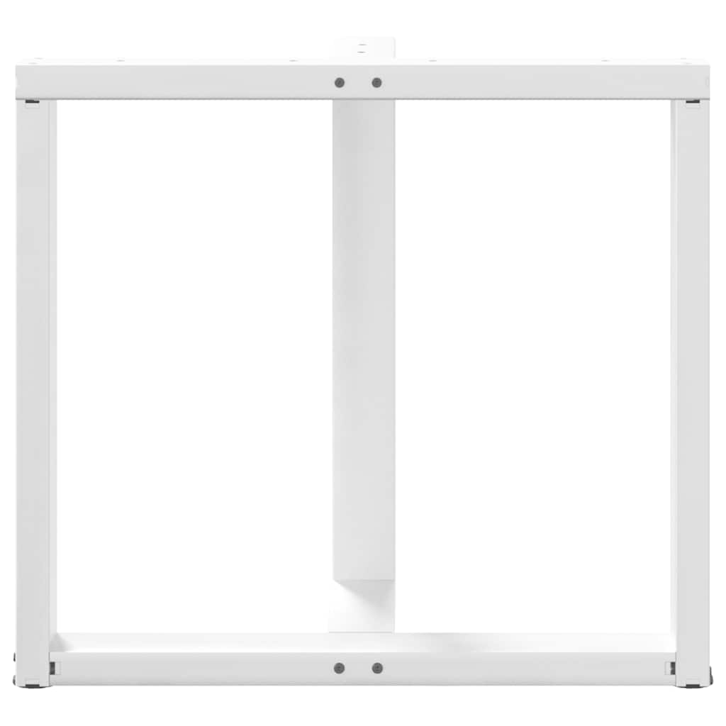2 db fehér, T-alakú étkezőasztal láb 80x35x(72-73) cm acél étkezőasztal