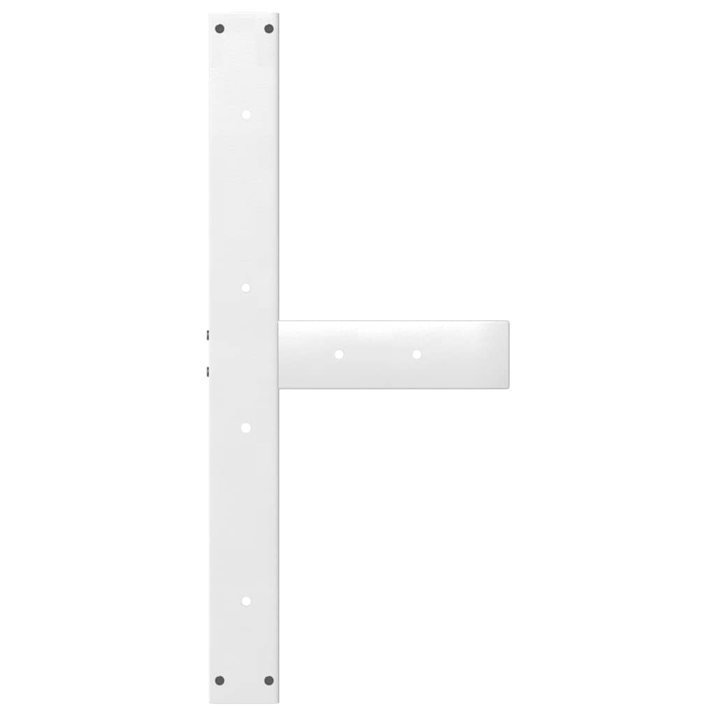 2 db fehér, T-alakú étkezőasztal láb 80x35x(72-73) cm acél étkezőasztal