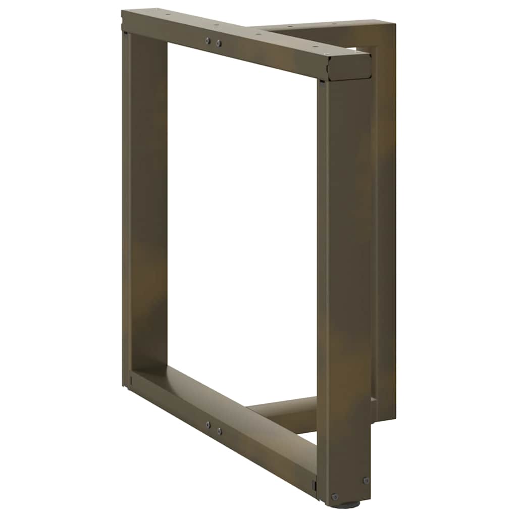 2 db fekete, T-alakú étkezőasztal láb 80x35x(72-73) cm acél étkezőasztal