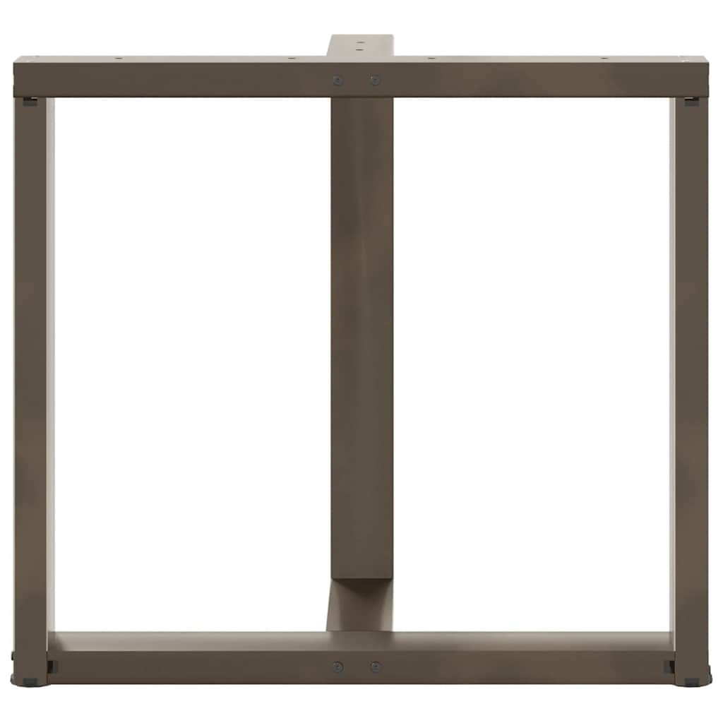 2 db fekete, T-alakú étkezőasztal láb 80x35x(72-73) cm acél étkezőasztal