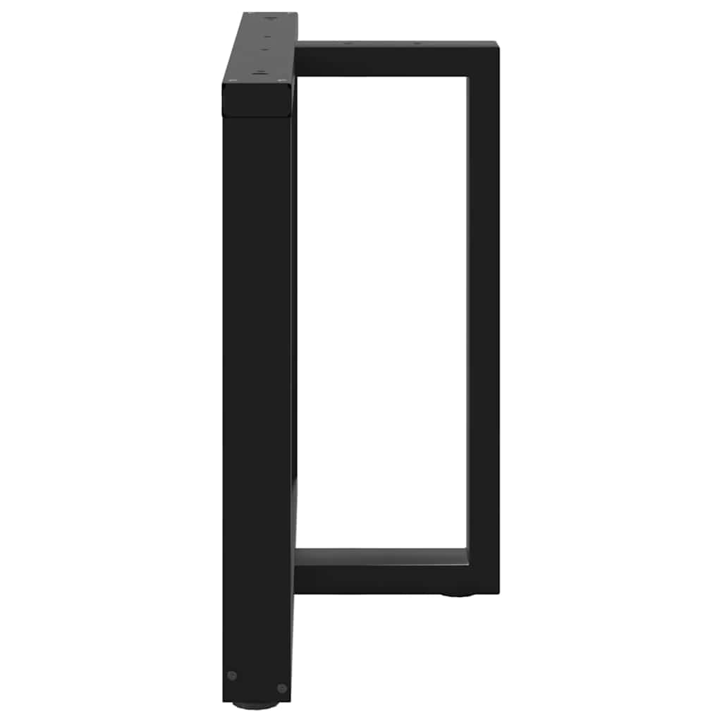 2 db fekete, T-alakú étkezőasztal láb 90x35x(72-73) cm acél étkezőasztal