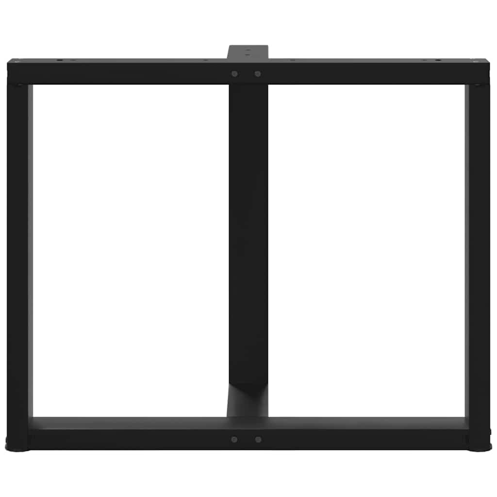 2 db fekete, T-alakú étkezőasztal láb 90x35x(72-73) cm acél étkezőasztal