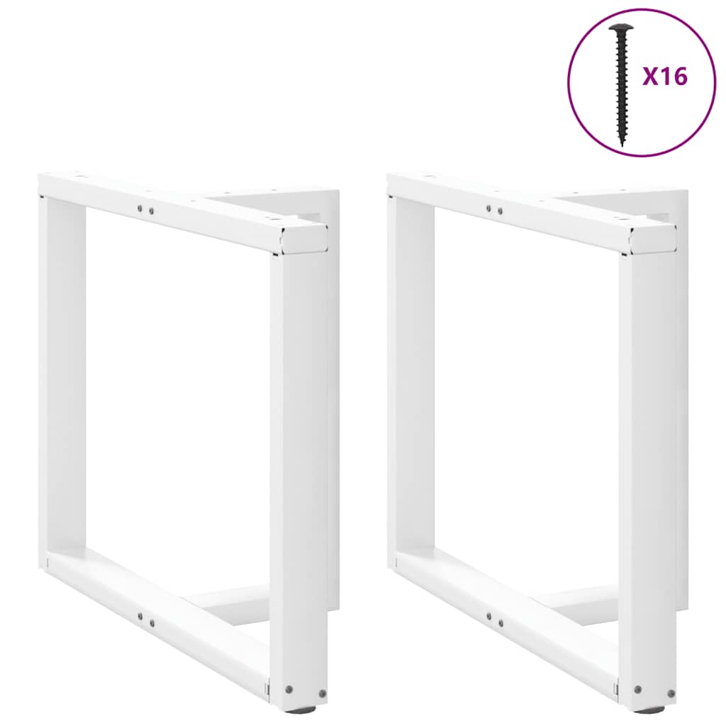 2 db fehér, T-alakú étkezőasztal láb 90x35x(72-73) cm acél étkezőasztal láb