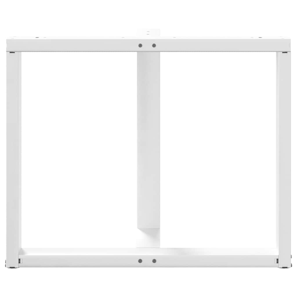2 db fehér, T-alakú étkezőasztal láb 90x35x(72-73) cm acél étkezőasztal láb