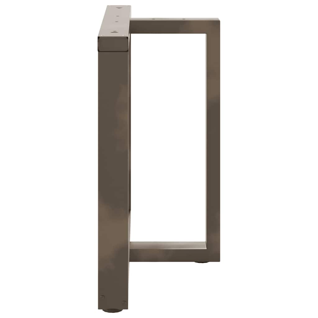 2 db fekete, T-alakú étkezőasztal láb 90x35x(72-73) cm acél étkezőasztal