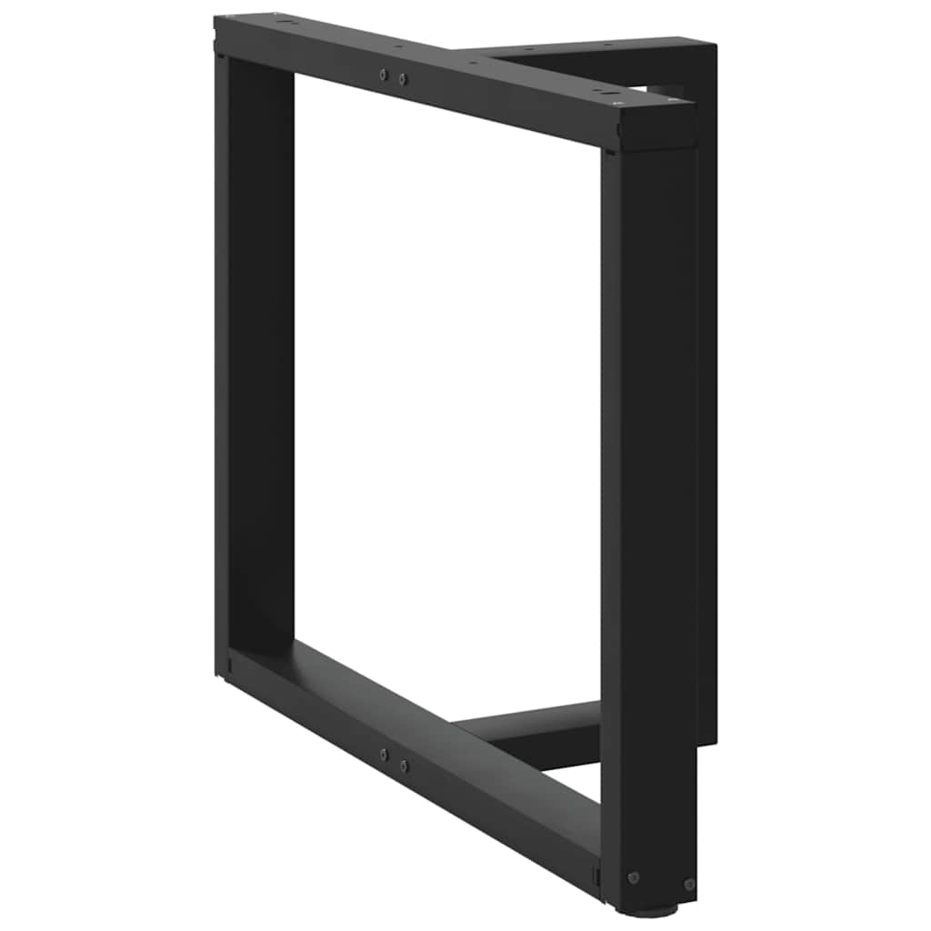 2 db T-alakú étkezőasztal láb fekete 100x35x(72-73) cm acél étkezőasztal