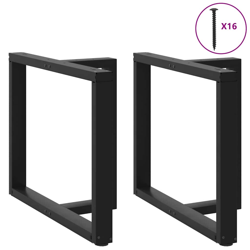 2 db T-alakú étkezőasztal láb fekete 100x35x(72-73) cm acél étkezőasztal