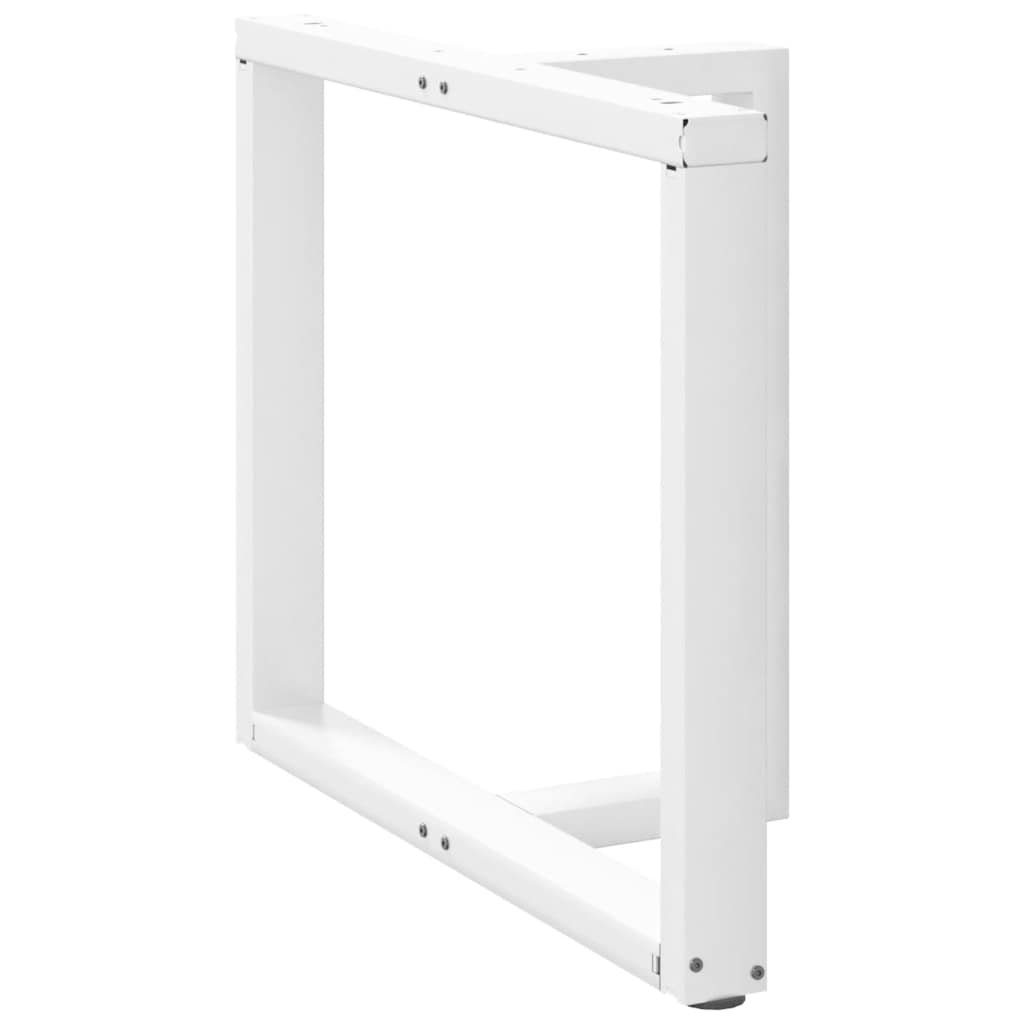 2 db fehér, T-alakú étkezőasztal láb 100 x 35 x (72-73) cm acél
