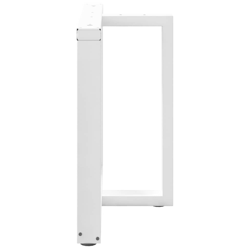 2 db fehér, T-alakú étkezőasztal láb 100 x 35 x (72-73) cm acél