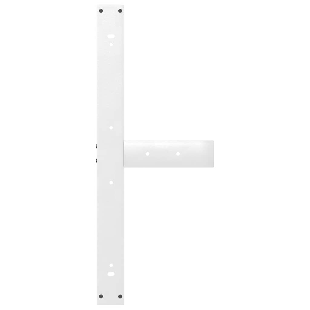 2 db fehér, T-alakú étkezőasztal láb 100 x 35 x (72-73) cm acél