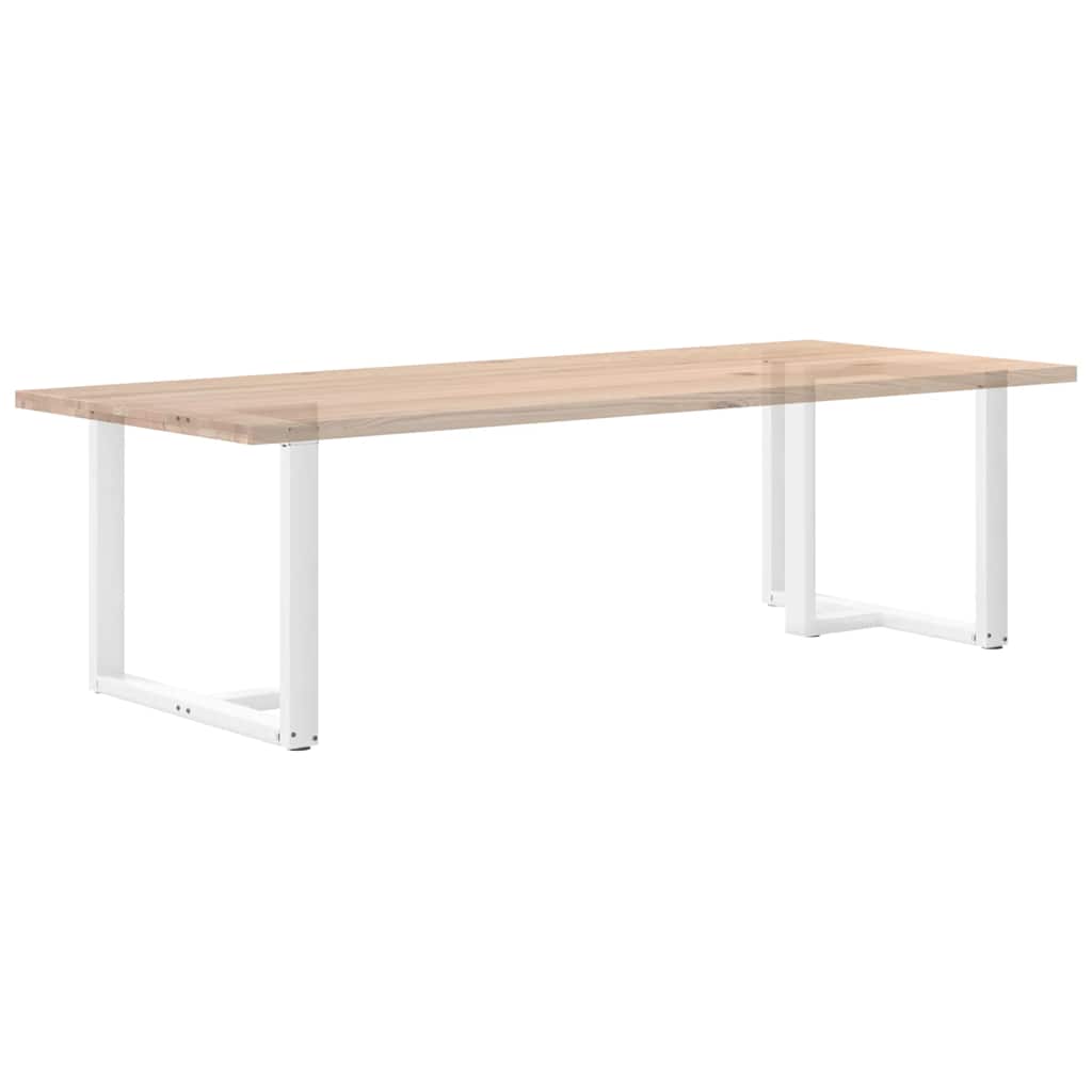 2 db fehér, T-alakú étkezőasztal láb 100 x 35 x (72-73) cm acél