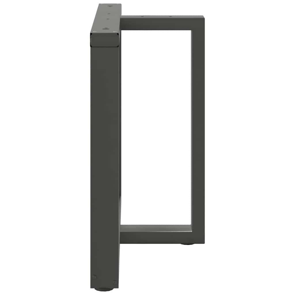 2 db antracitszürke, T-alakú acél étkezőasztal láb 100x35x(72-73) cm