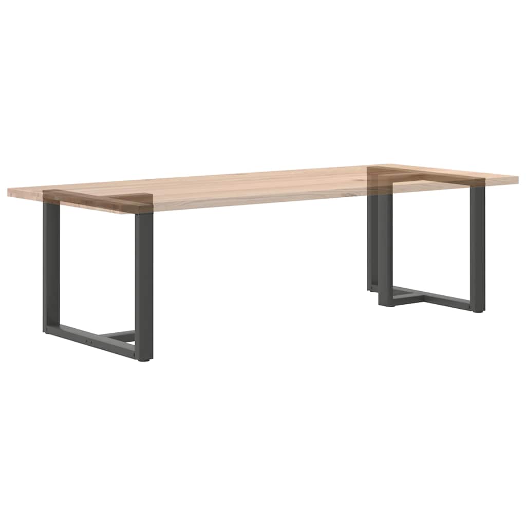 2 db antracitszürke, T-alakú acél étkezőasztal láb 100x35x(72-73) cm